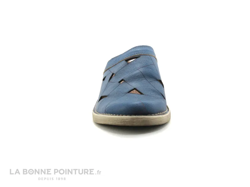 Achat chaussures Alce Shoes Femme Sabot mode, vente Alce Shoes 8867 - Sabot cuir bleu - Femme