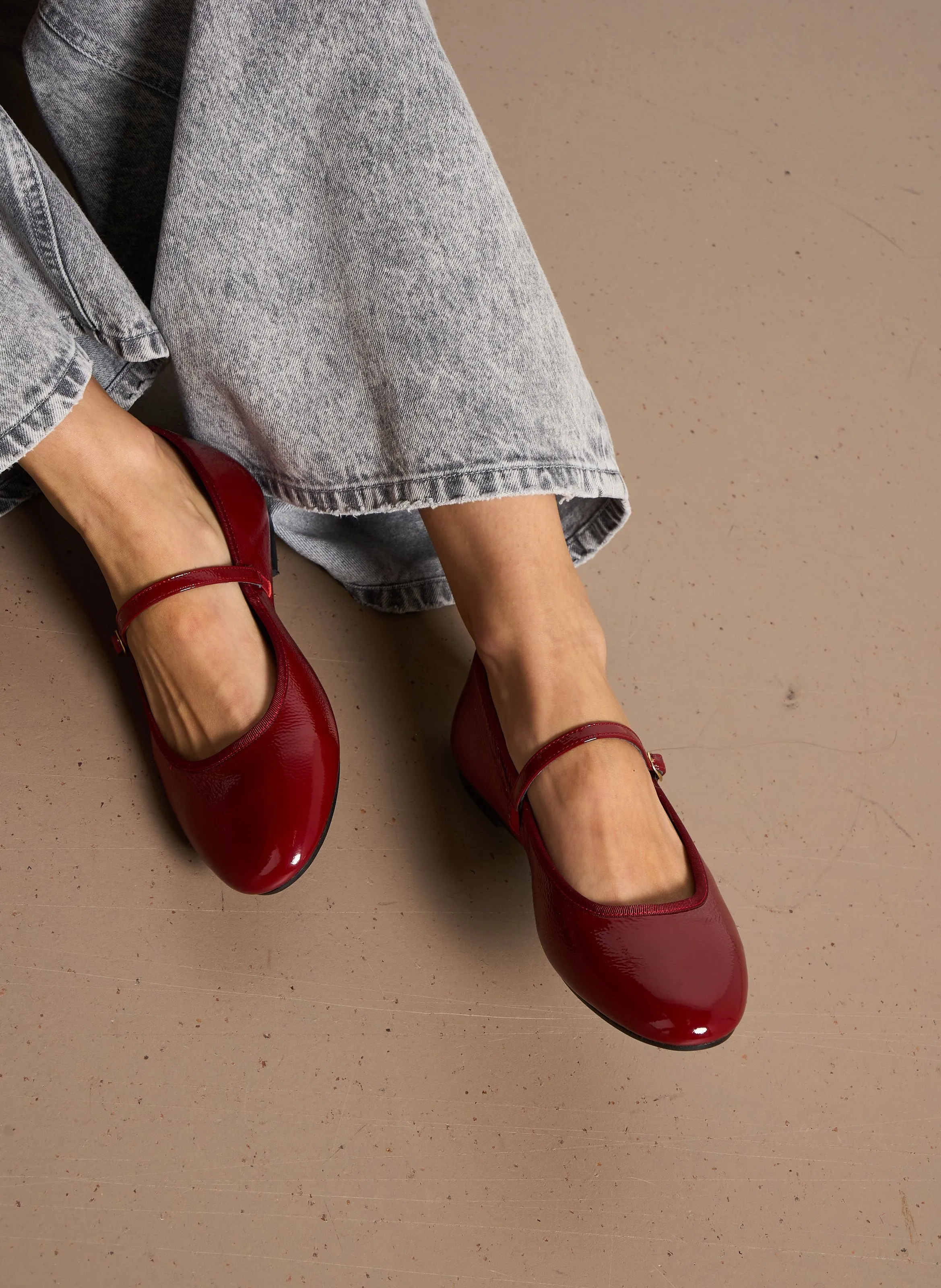 BALLERINES EN CUIR DOUCEUR - JONAK pour FEMME | Printemps