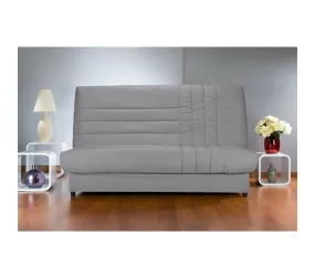 Banquette Clic-clac 3 Places - Tissu Gris - Made In France - L 192 X P 95 Cm - Beija