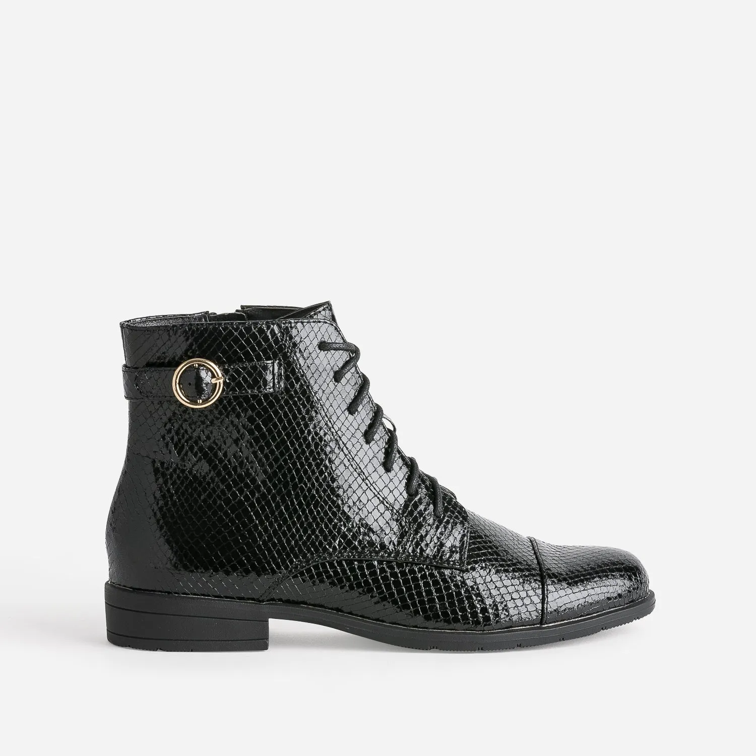 Bottine noire effet python - Boots / bottines Femme | ERAM