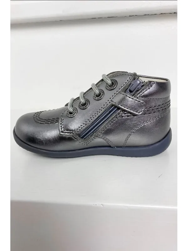 Bottines Billyzip Argent Métallisé - Kickers
