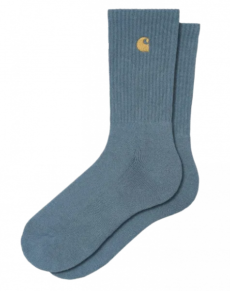 CARHARTT - Chase socks, Storm blue/ Gold - INSIDE URBAN WEAR