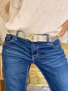 Ceinture boucle laiton - ANGIE - Doré