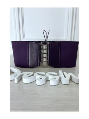 Ceinture de taille violette avec lacet au dos