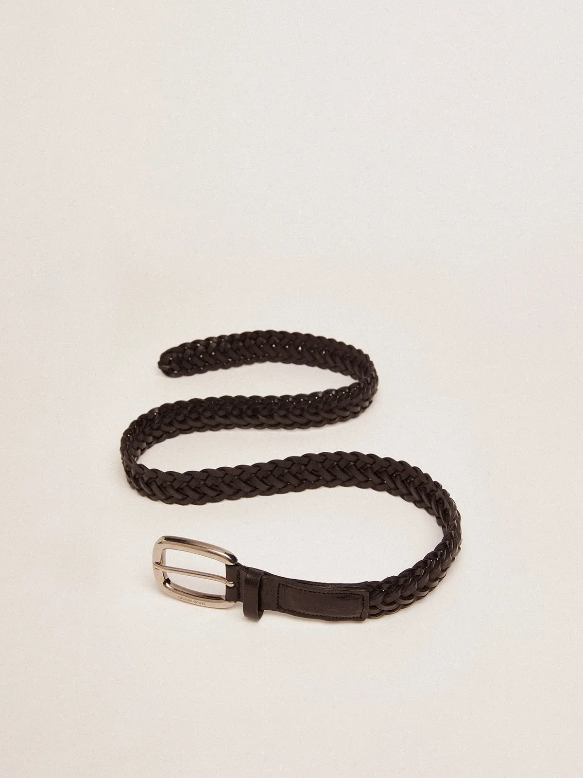 Ceinture en cuir noir pour femme | Golden Goose