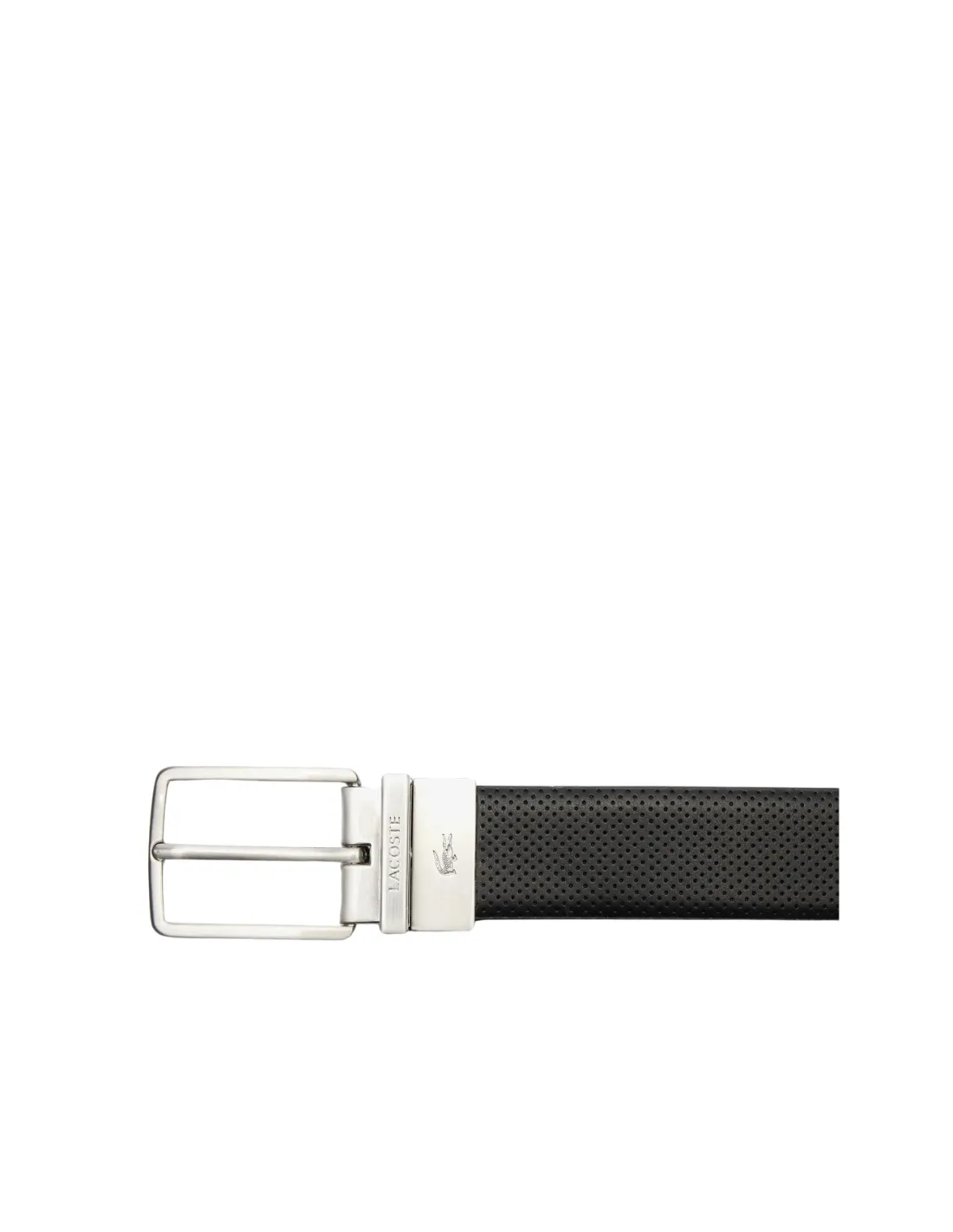 Ceinture Lacoste en cuir homme Ref 63153 672 Noir Marine