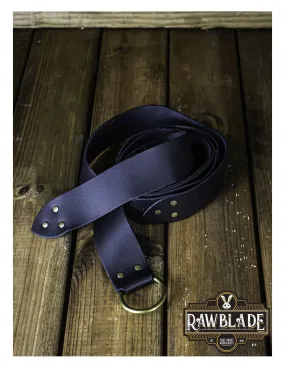 Ceinture Médiévale Lara, Boucle Ronde - Noir ⚔️ Boutique Épées