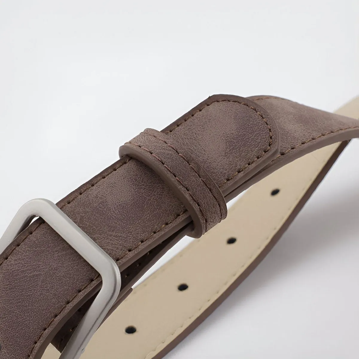 Ceinture tendance à boucle rectangulaire, modèle Sybil