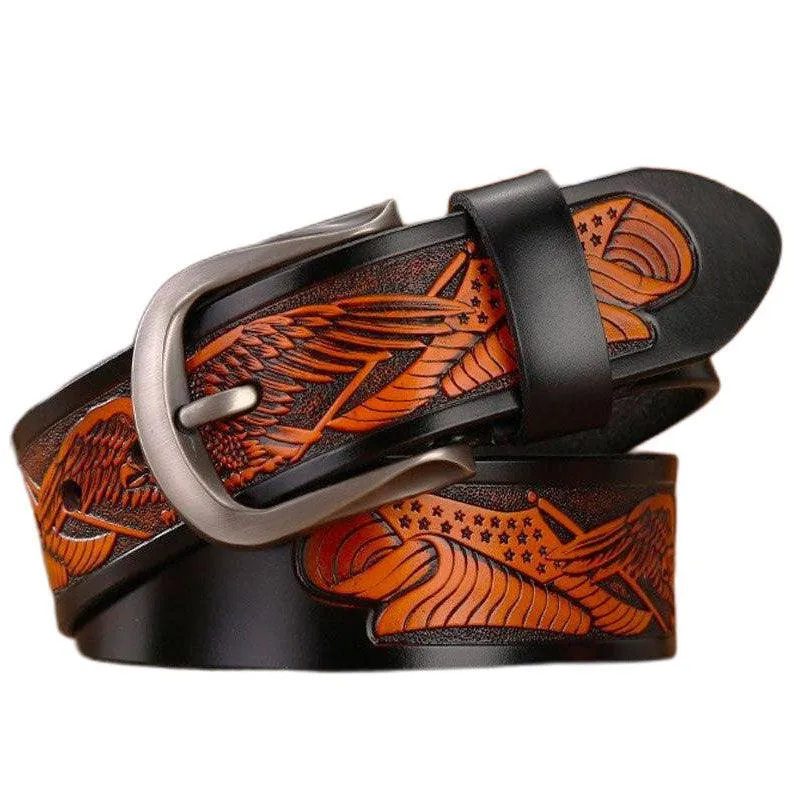 Ceinture Western en cuir pour homme, modèle Nukka