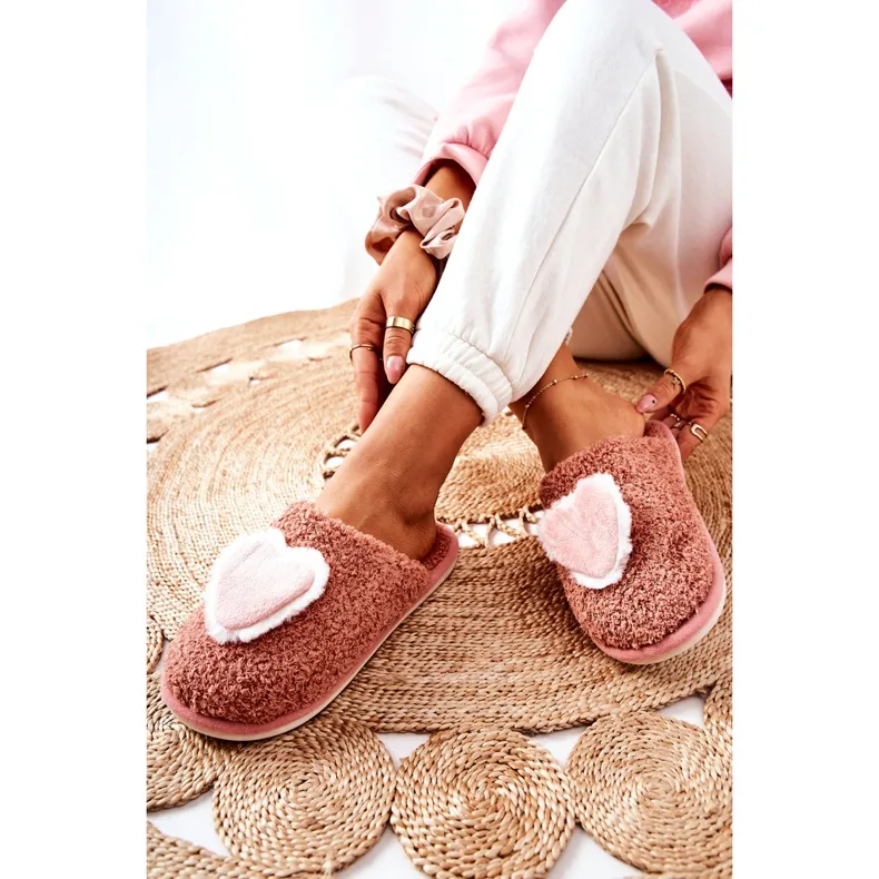 Chaussons Femme Sale Rose Heartbeat brun