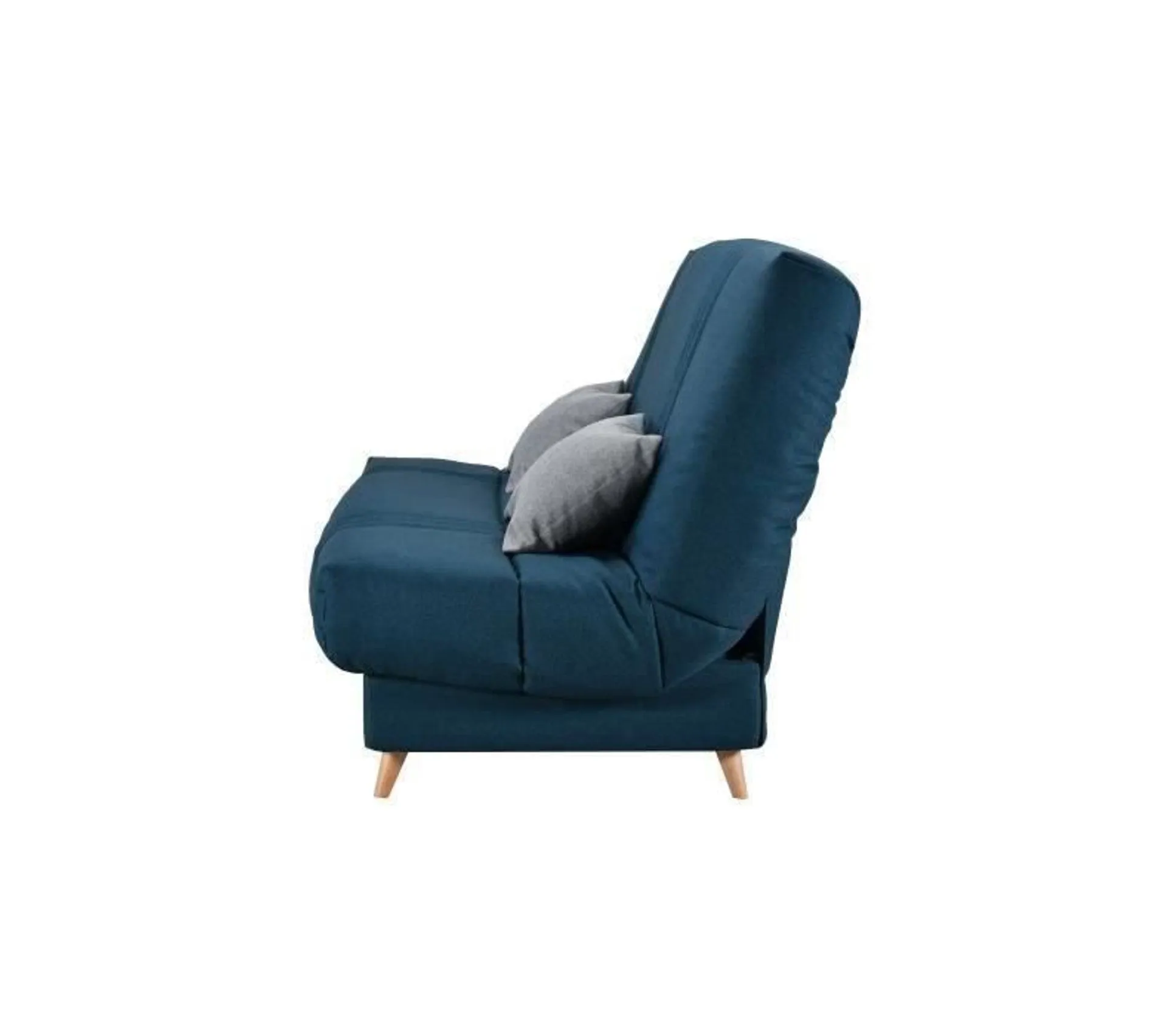 Comfort Clic Clac 3 Places Tissu Bleu L 192 X P 95 X H 101 Cm Mona Made In France