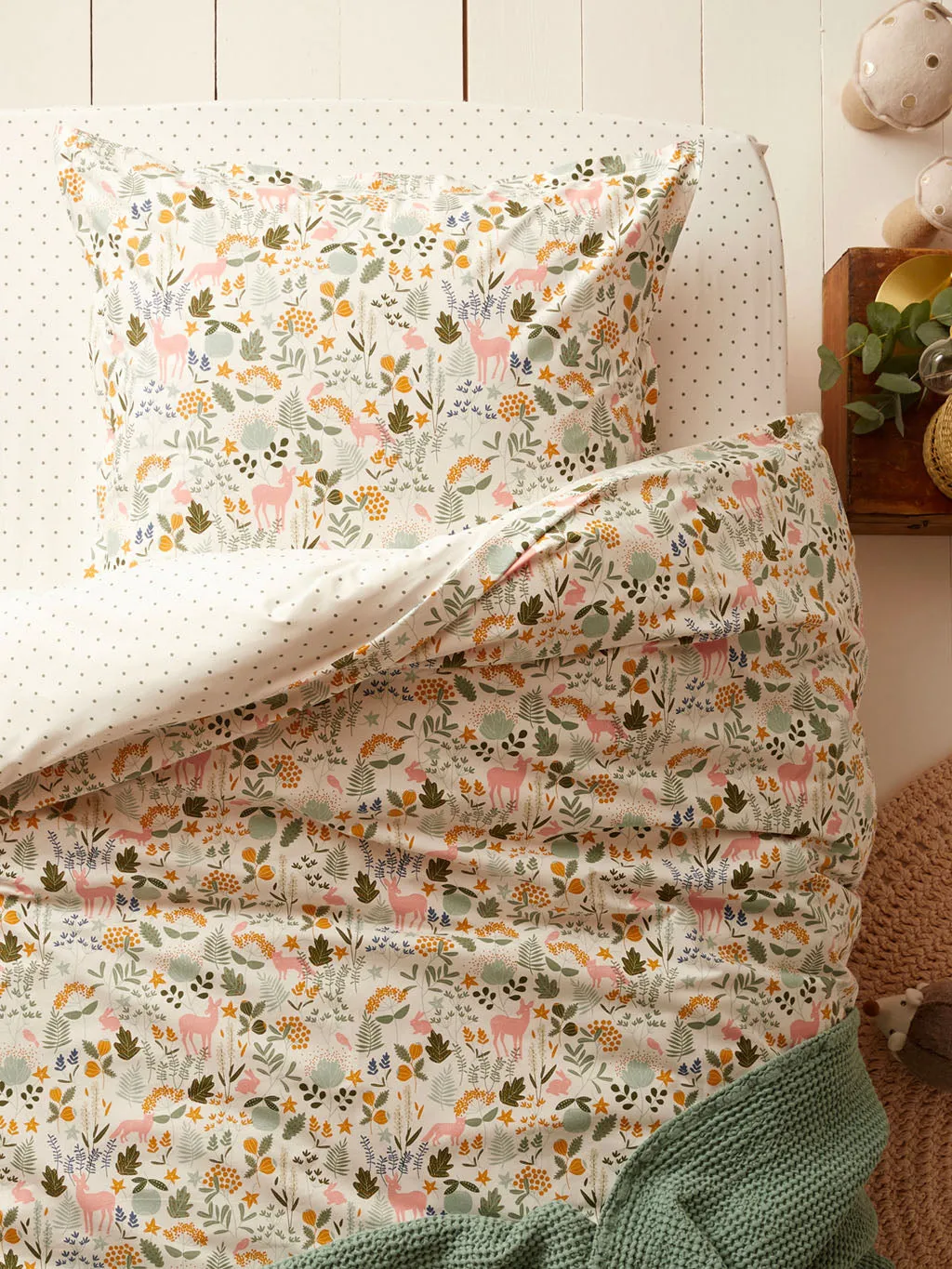 Drap-housse pois coton 