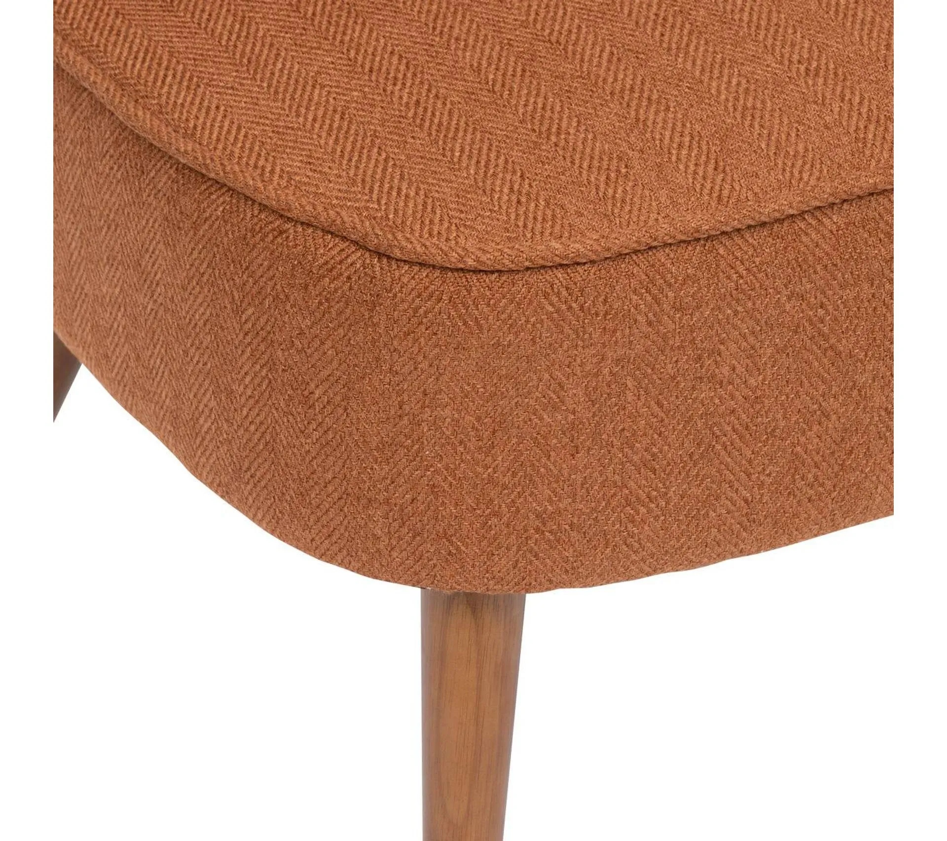 Fauteuil En Bois Et Tissu Chevron Ambre