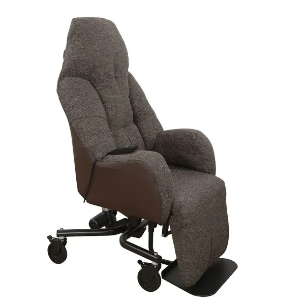 Fauteuil à pousser VHP Liberty électrique tissu chiné marron