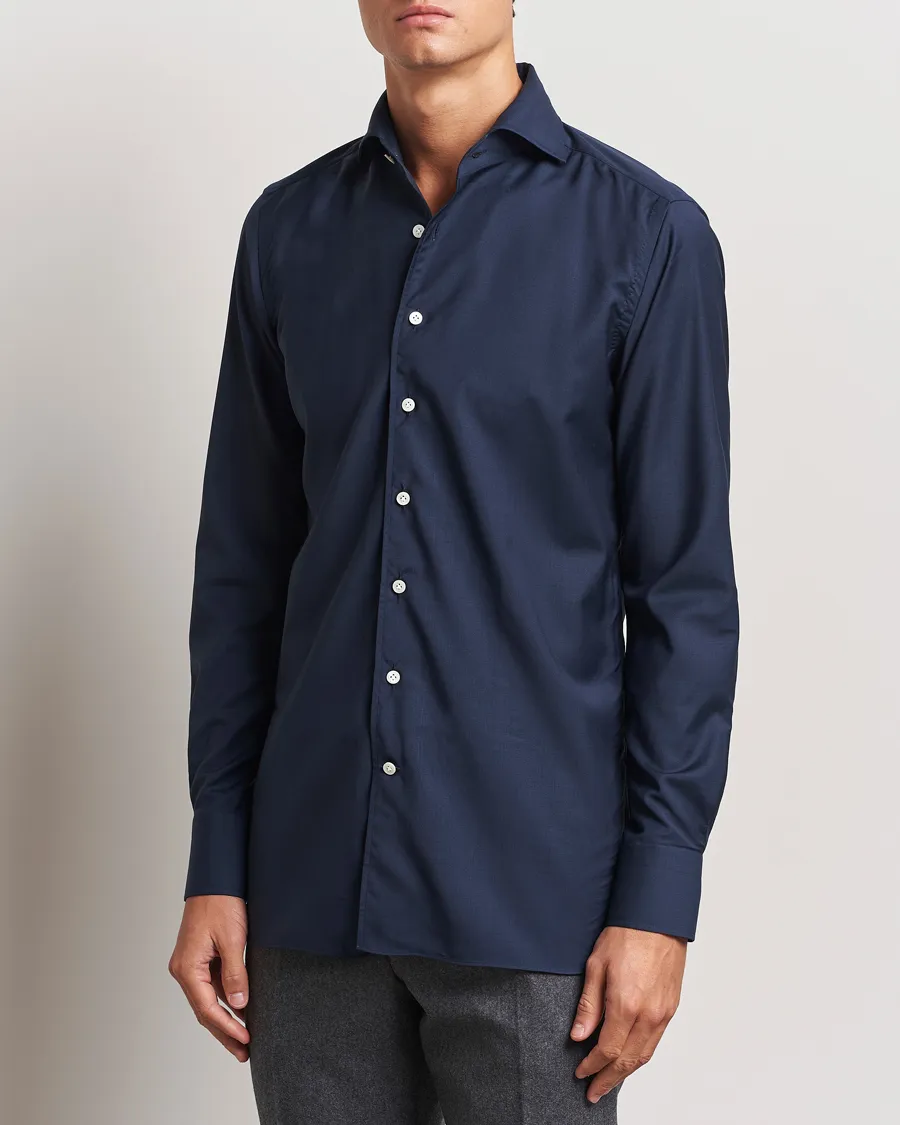 Full Spread Wool Shirt Navy