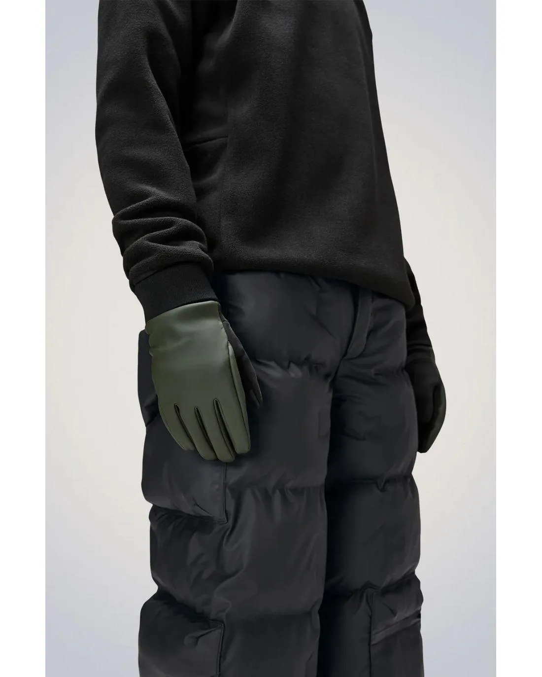 Gants GLOVES W1T1 GREEN - Rains | Chez Maman Rouen