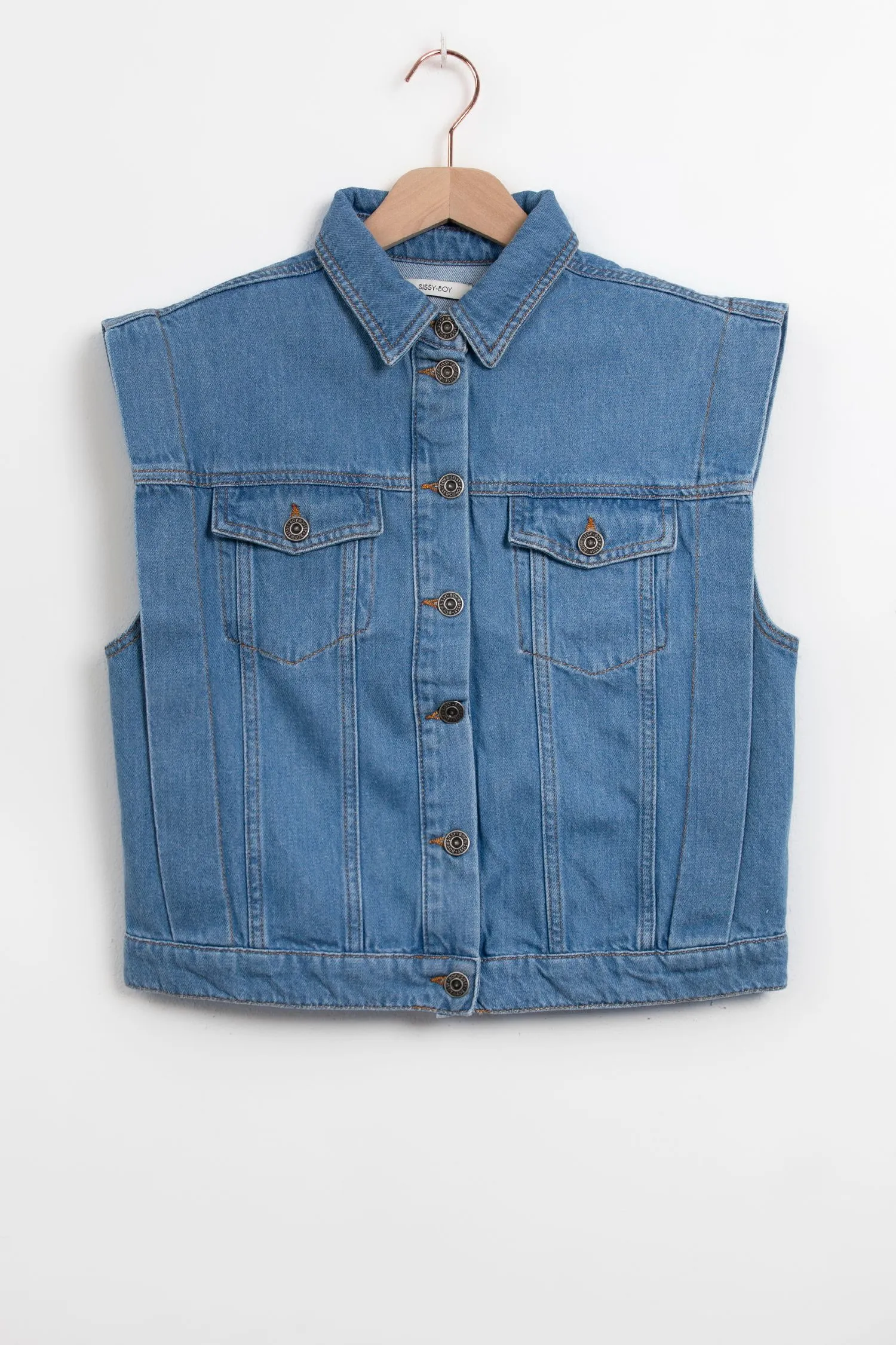Gilet sans manches en jean - bleu