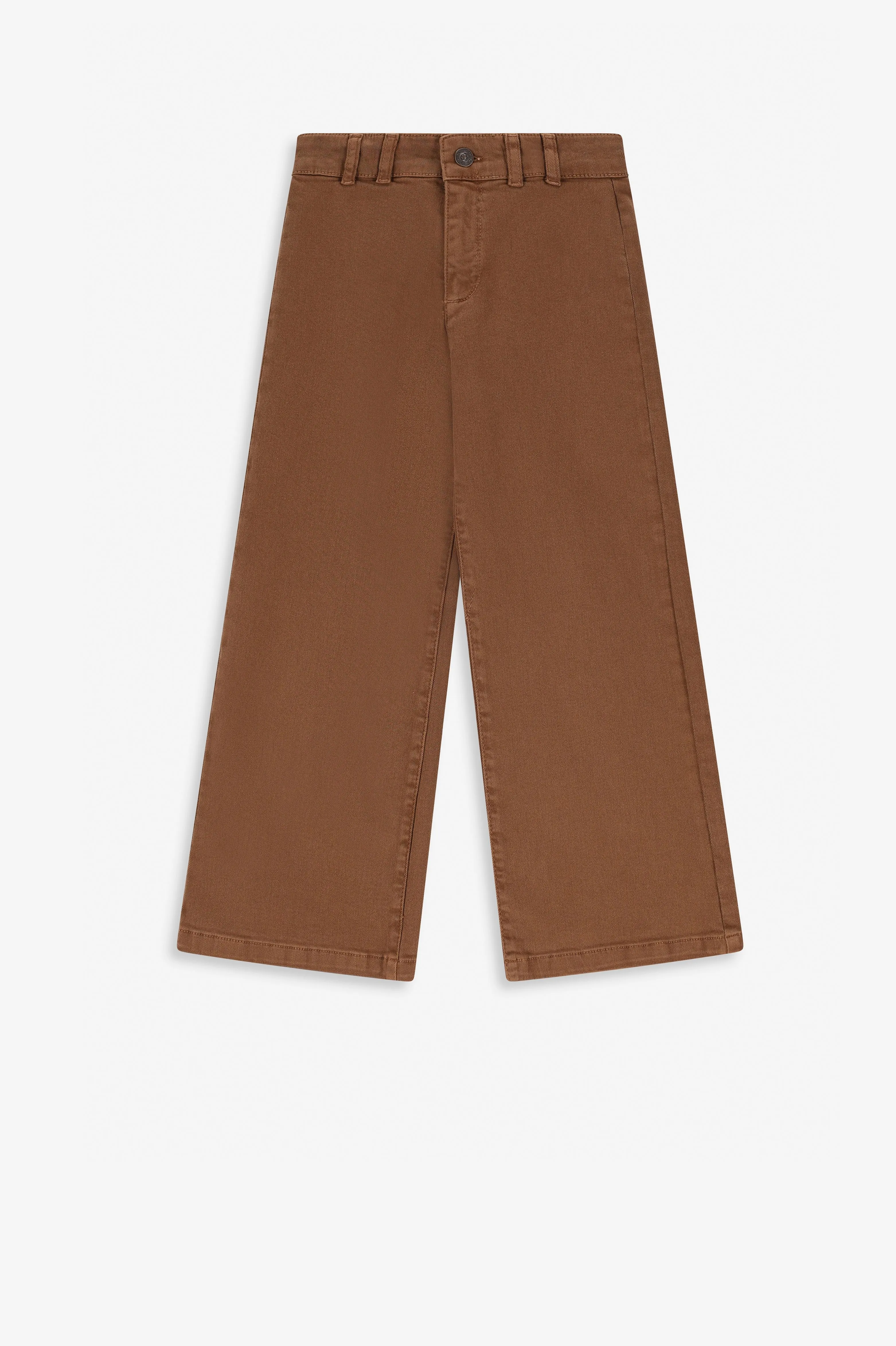 Jean droit en denim - marron