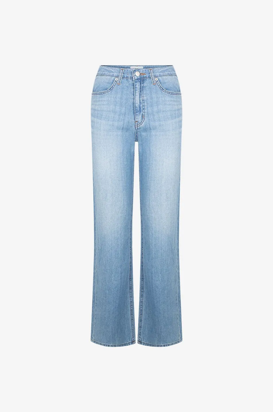 Jean large en coton et lin Relaxed Linen Denim