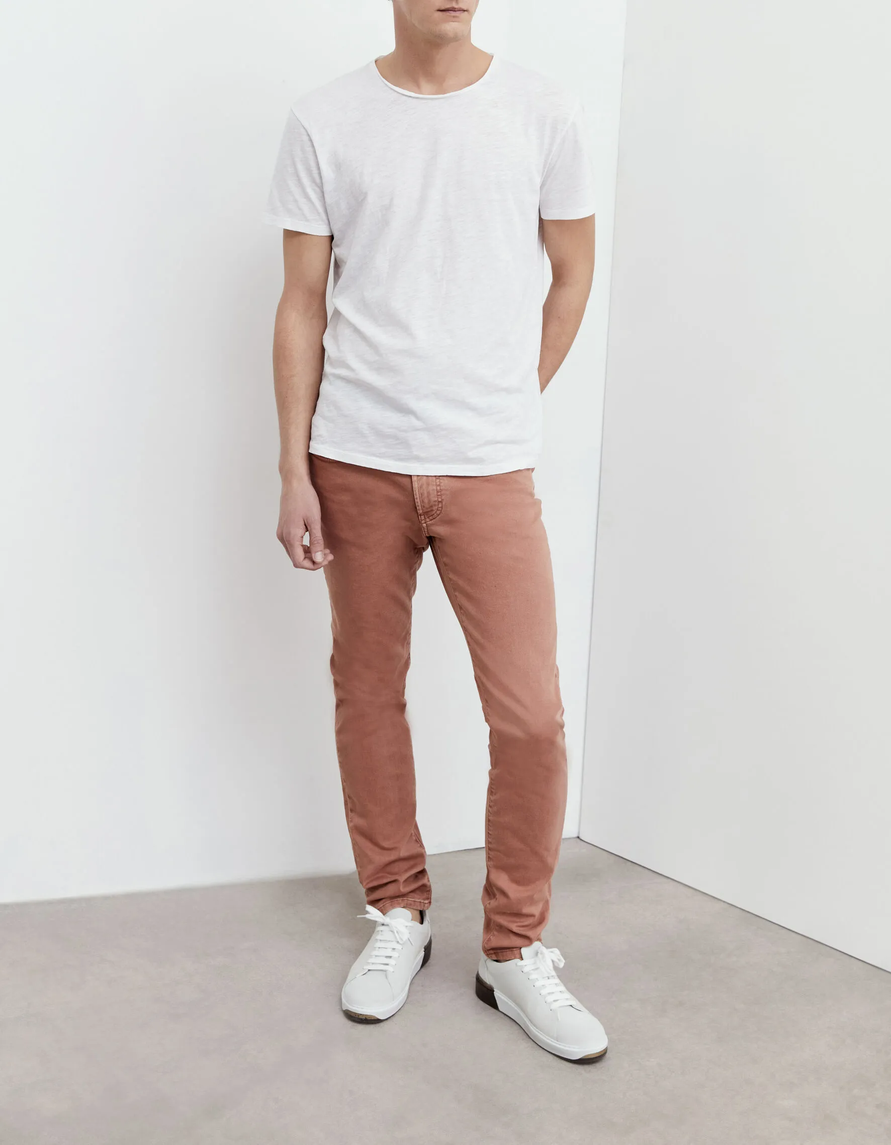 Jean SLIM corail Homme