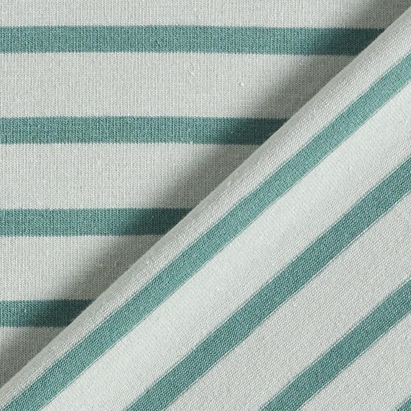 Jersey de coton Rayures fines et larges – menthe clair/menthe poivrée