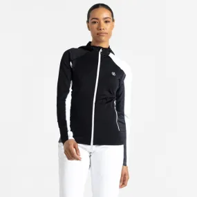 Le Core Stretch Convey II pour femmes. Fabriqué en tissu stretch recyclé avec des panneaux en tissu texturé. Ce vêtement à sécha