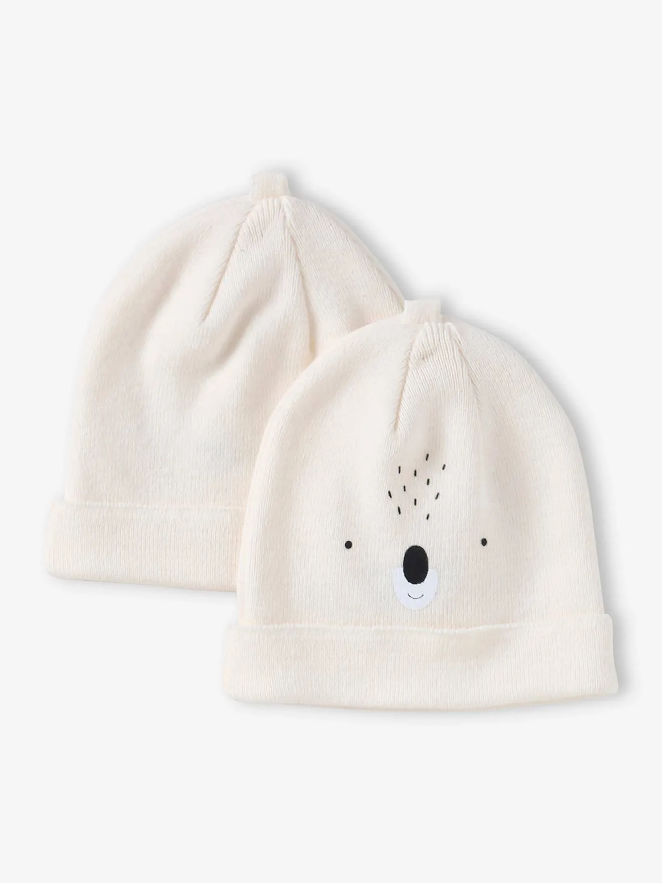 Lot de 2 bonnets koala bébé blanc - Vertbaudet