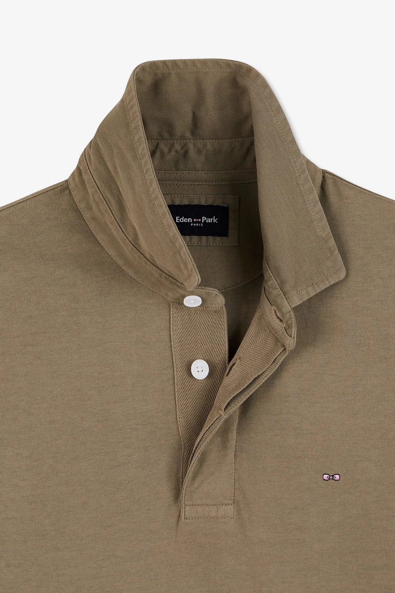 Maillot uni beige en jersey