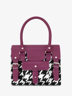 PURPLE LEATHER HANDBAG WOMEN LeRive Gauche S Allure - Zinzolin
