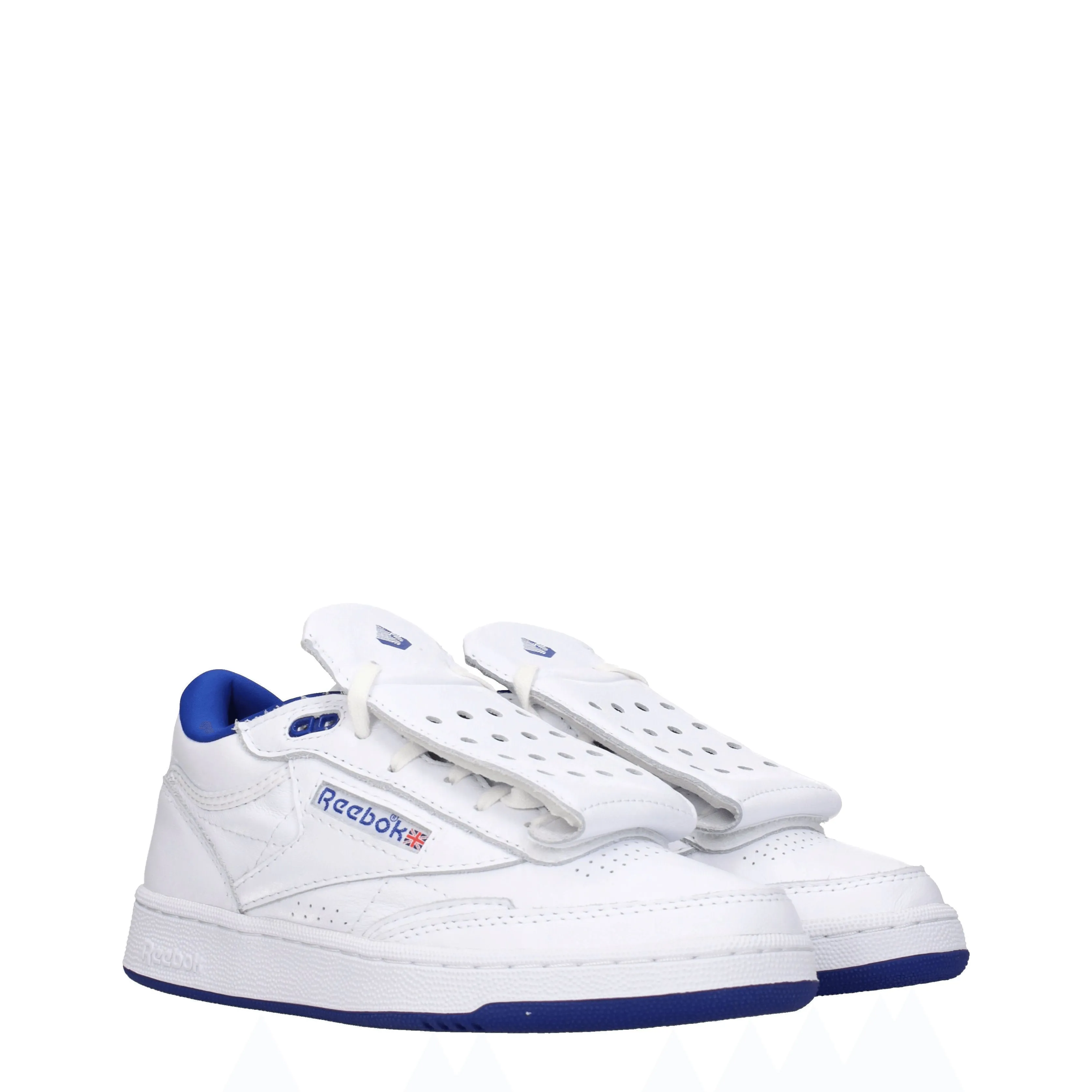 Reebok Sneakers Club C Men en cuir blanc / bleu électrique