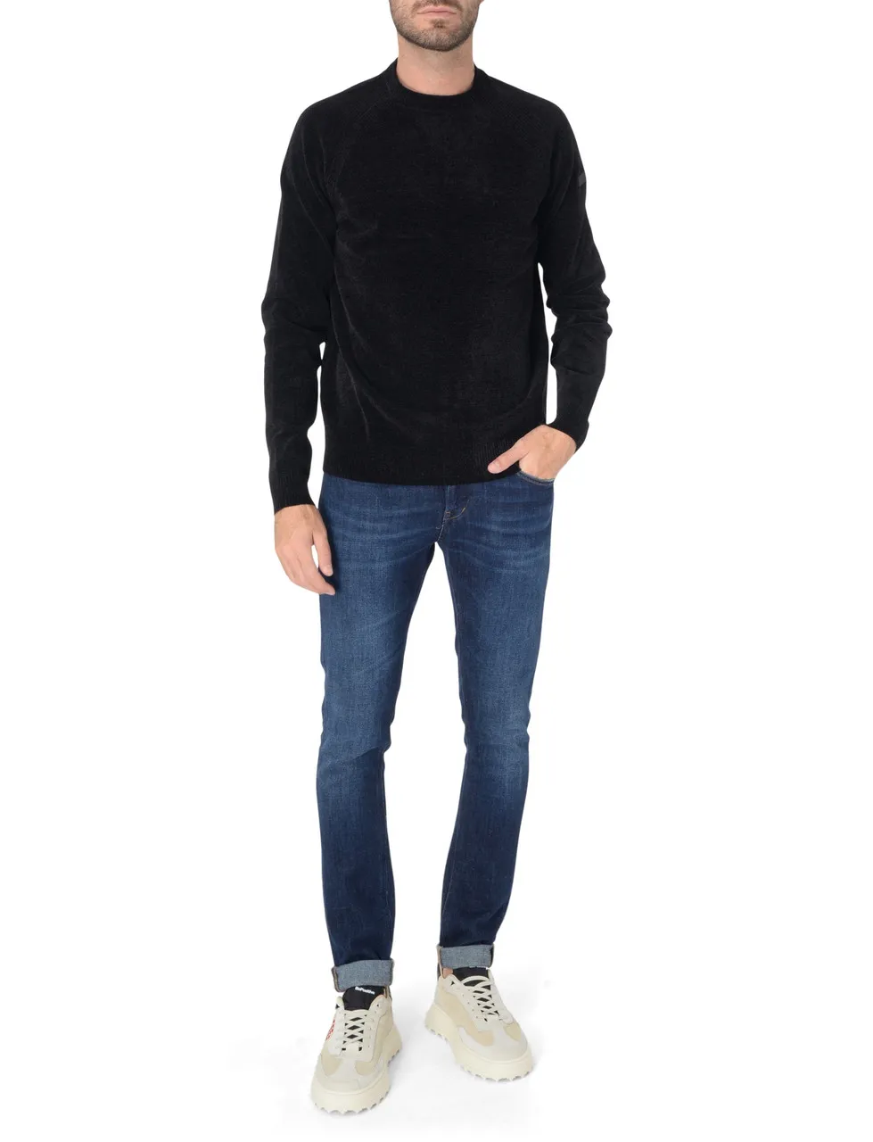 RRD Rond de Jersey Velours en chenille noire