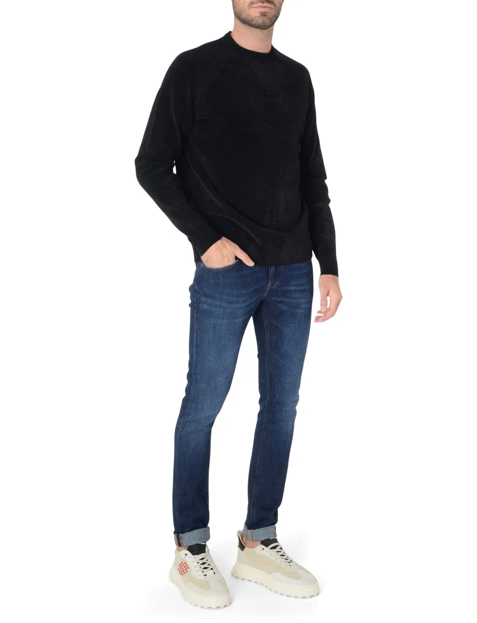 RRD Rond de Jersey Velours en chenille noire