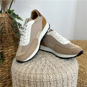 Sneakers Moow Bicolores Beiges - Bleu Clair