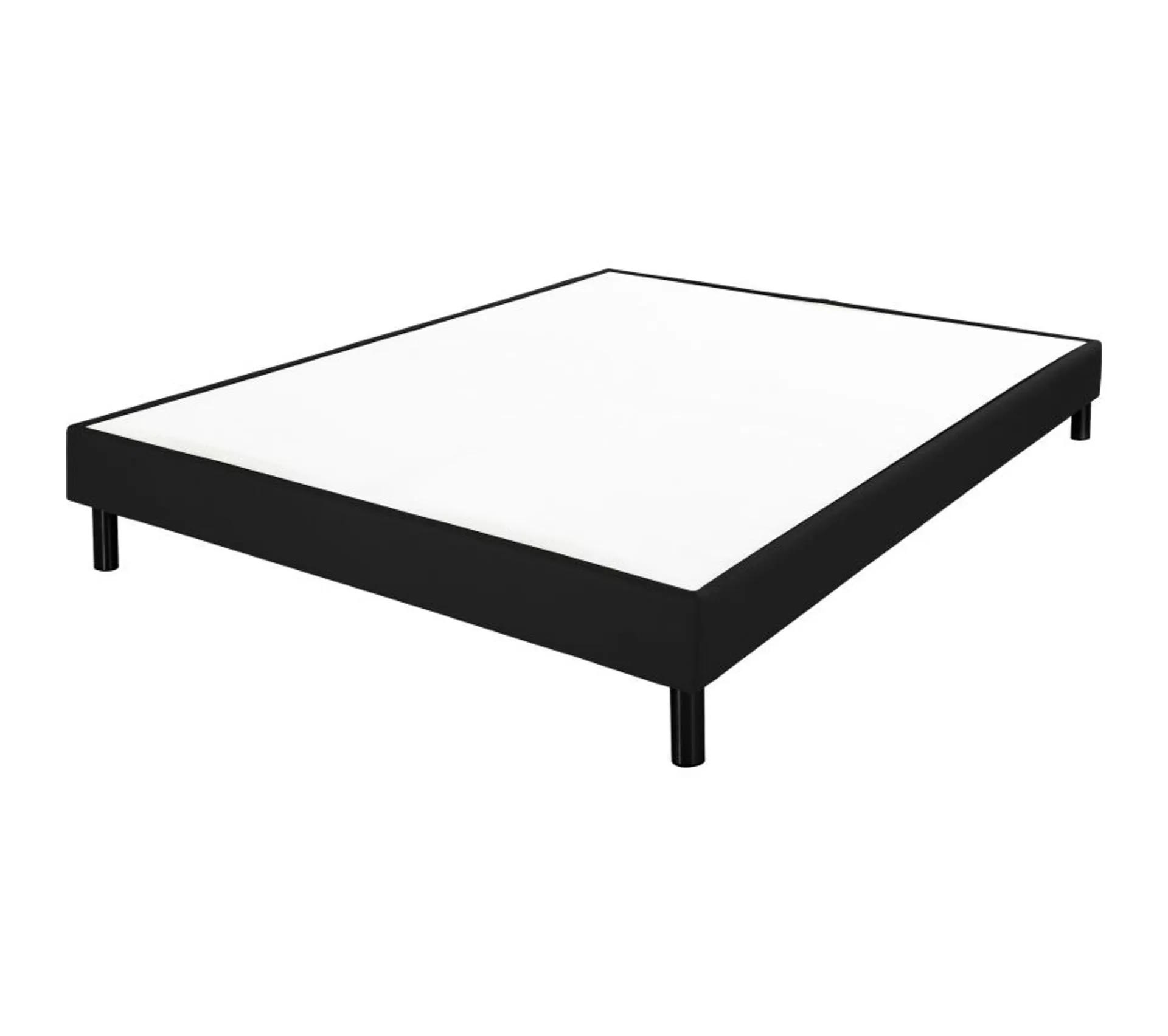 Sommier en kit 160x200 cm EBAC NEWKIT tissu noir