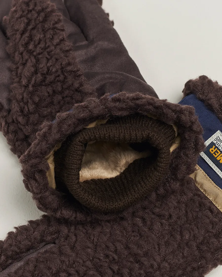 Sota Wool Teddy Gloves Brown