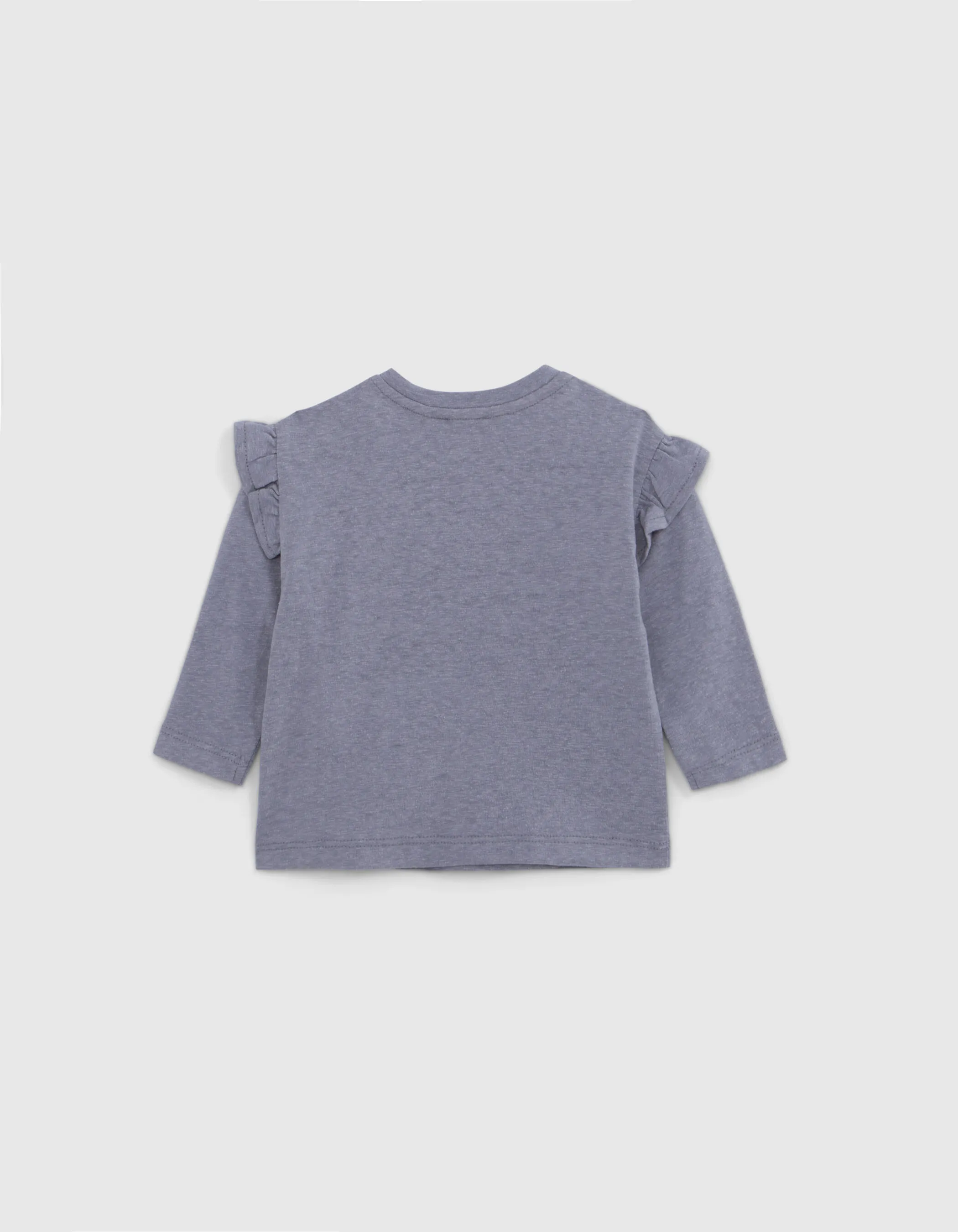 T-shirt bleu flocage message bébé fille