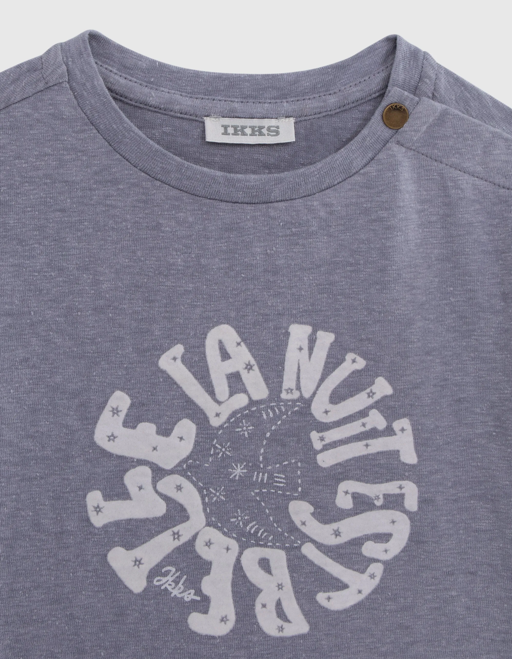 T-shirt bleu flocage message bébé fille