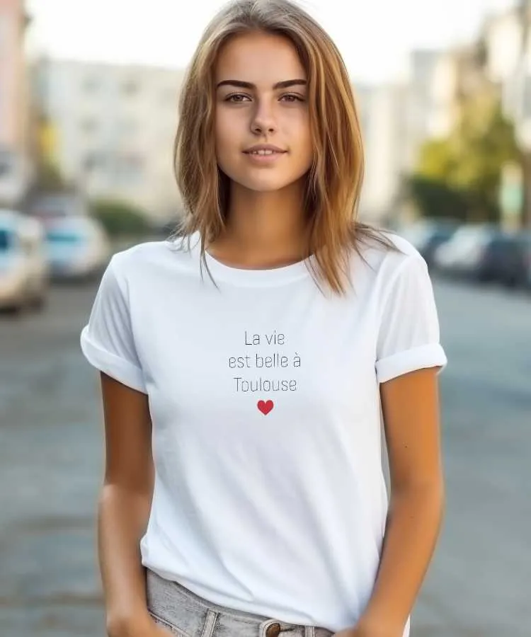 T-Shirt La vie est belle à Toulouse