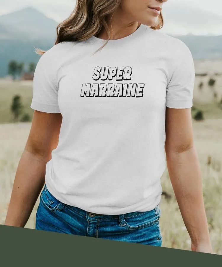 T-Shirt Super Marraine Pour femme