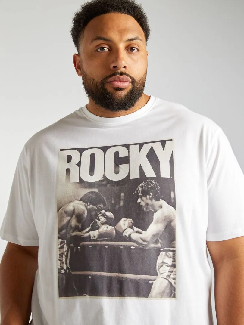 T-shirt 'Rocky Balboa' à col rond - blanc