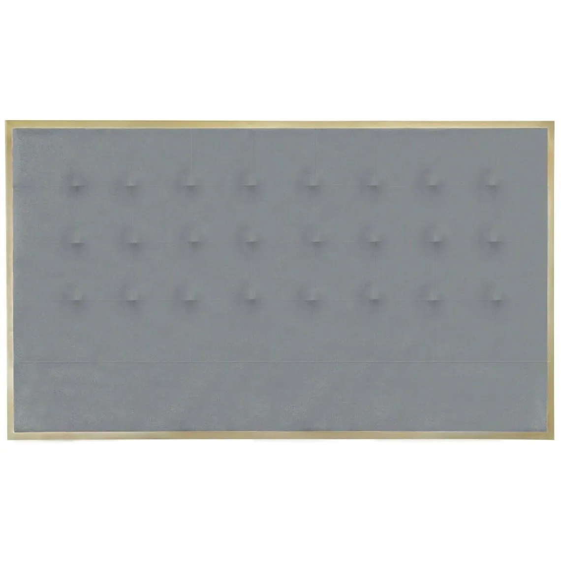 Tête de lit Donna 180 cm Métal Or et Tissu Gris Clair | 3 Suisses