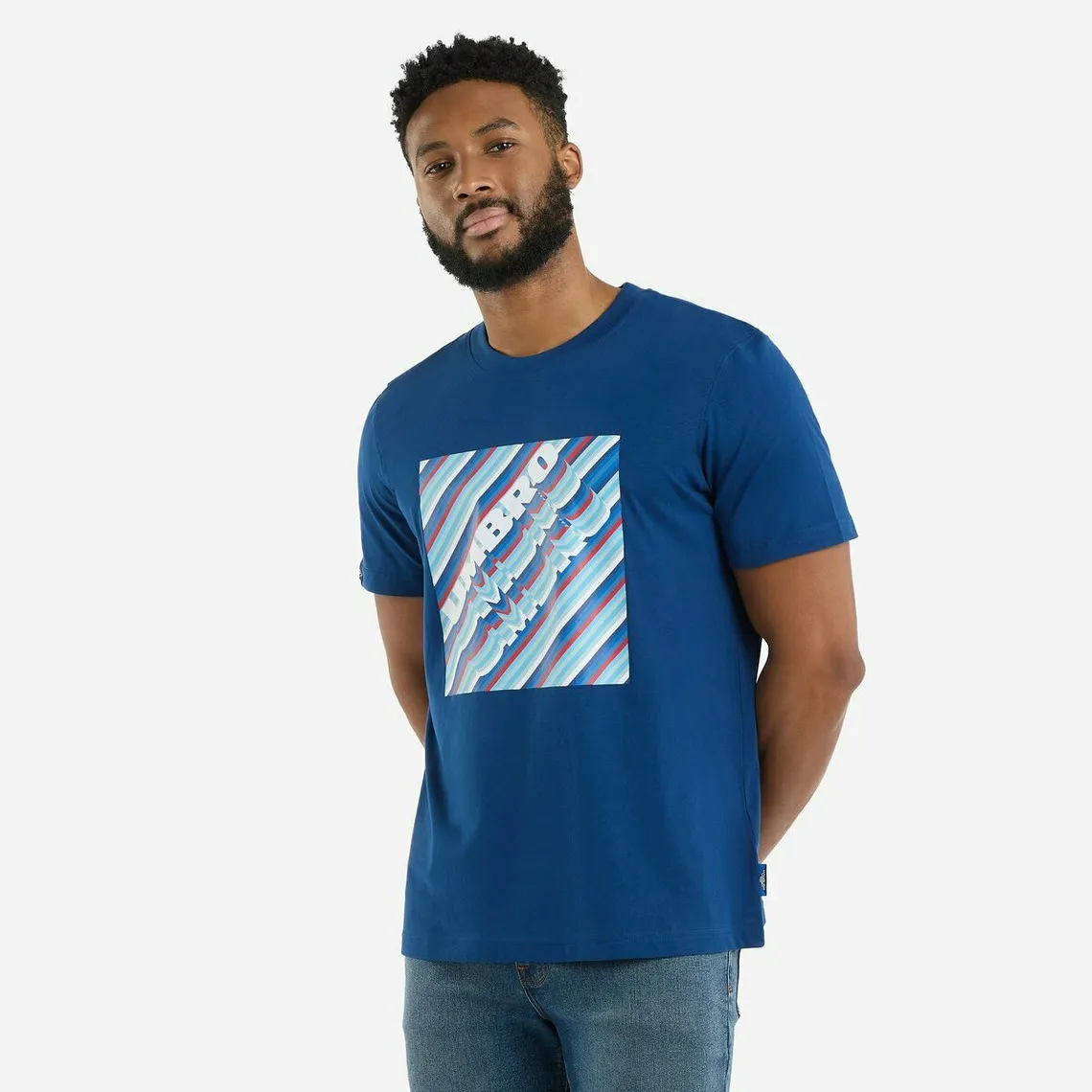 Tee-shirt imprimé bleu en coton | 3 Suisses