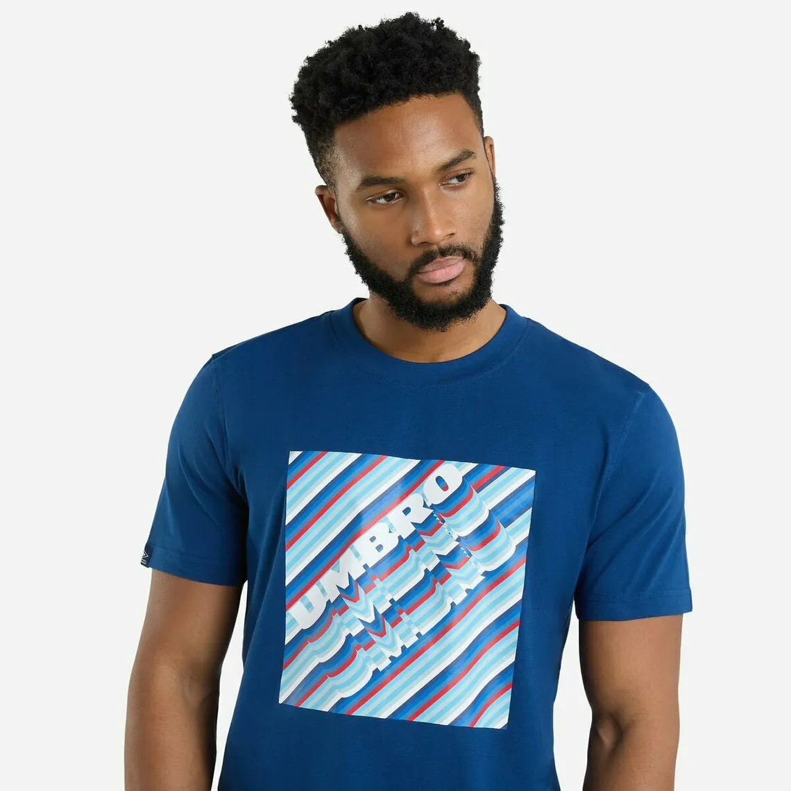 Tee-shirt imprimé bleu en coton | 3 Suisses