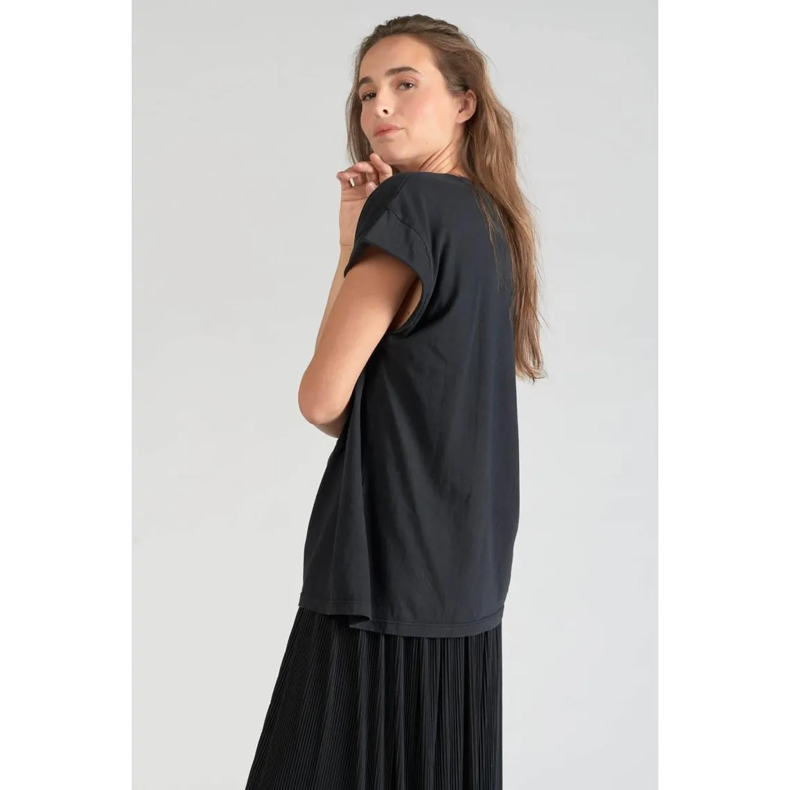 Tee-Shirt IYA noir en coton | 3 Suisses