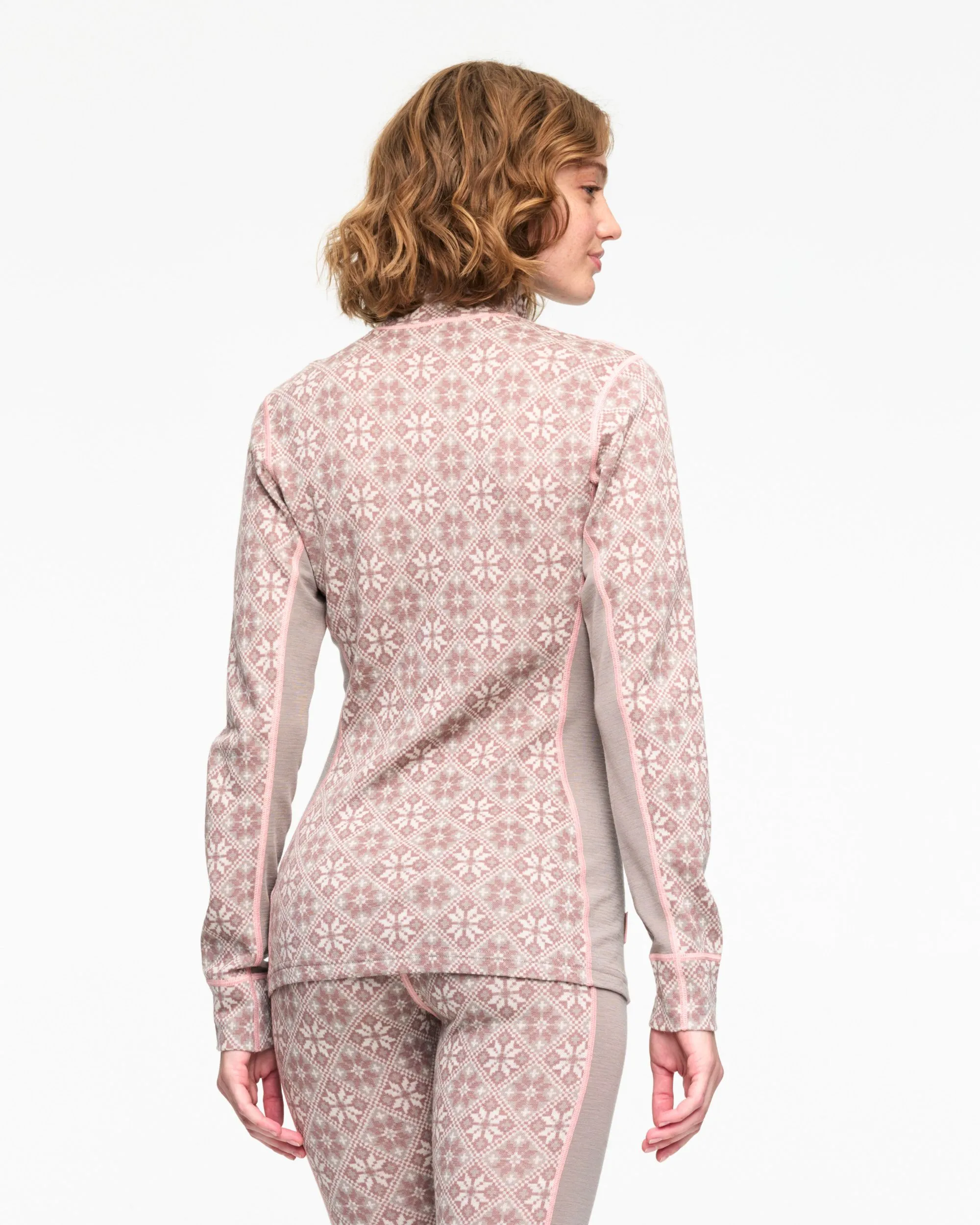 Tee Shirt Thermique de ski Rose H/Z - Taupe