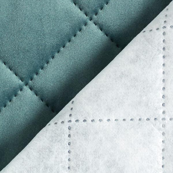 Tissu de revêtement Velours Tissu matelassé – vert sapin