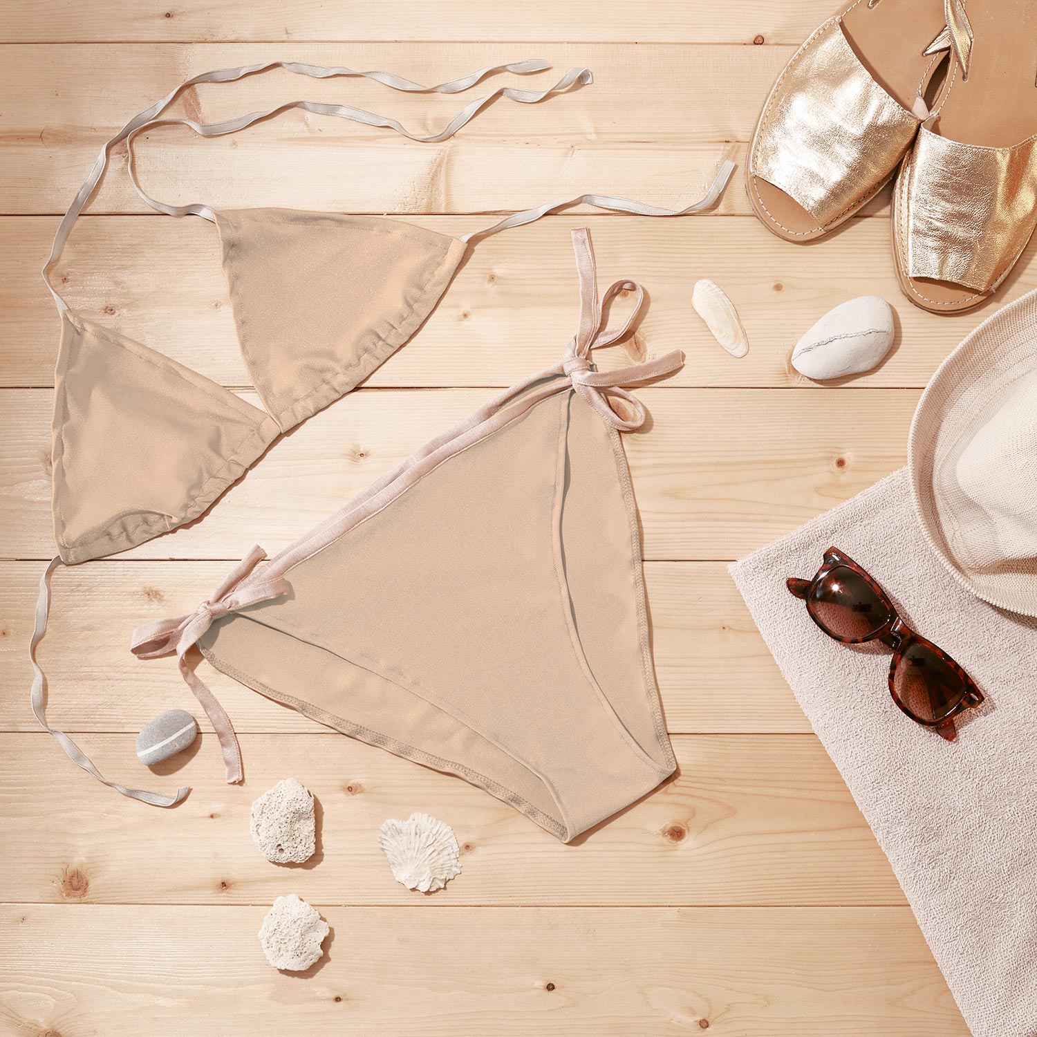 Tissu pour maillot de bain SPF 50 – noix de cajou