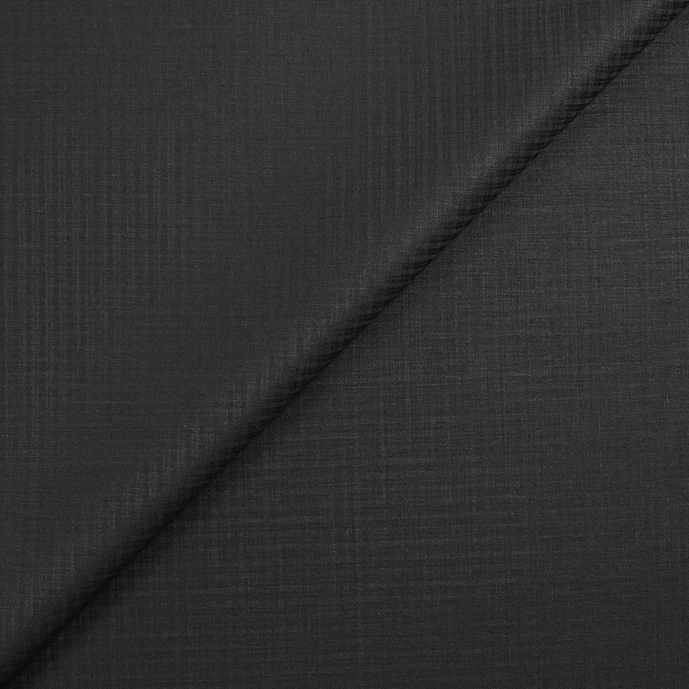 Tissu tailleur laine mélangée mini carreaux ton sur ton noir