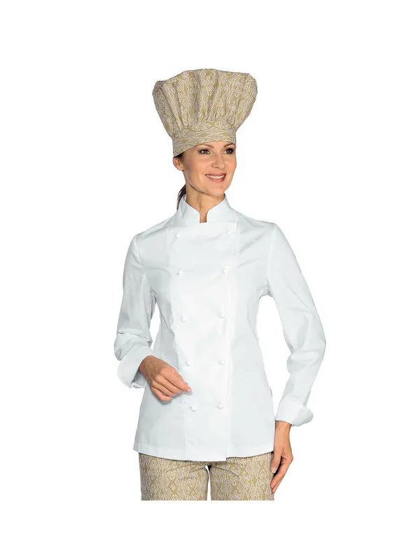 Veste de Cuisine Femme Ultra Légère Blanc