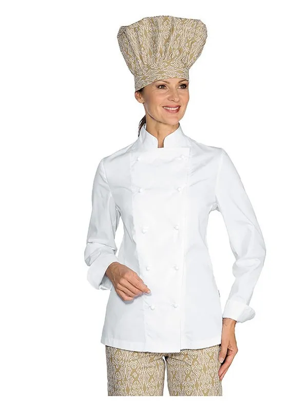 Veste de Cuisine Femme Ultra Légère Blanc
